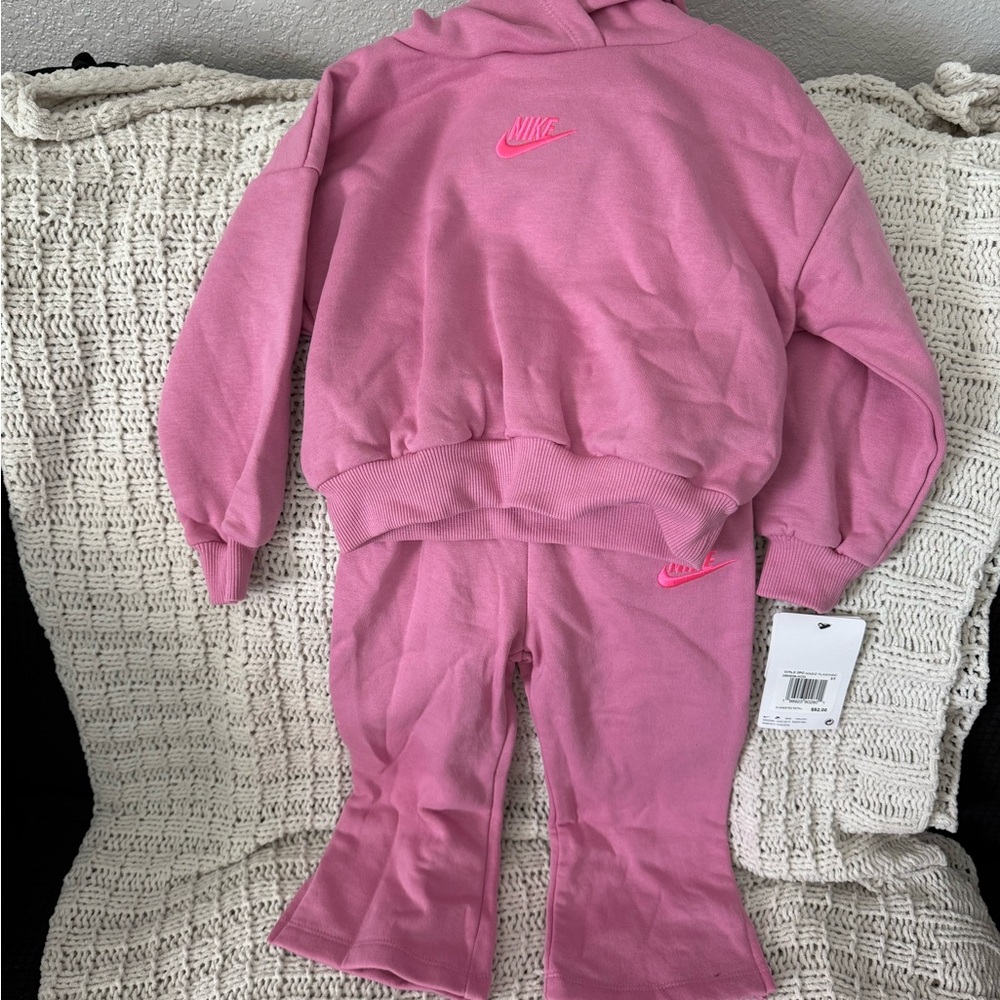 Nike Vibrant Pink Hoodie and Pants Set